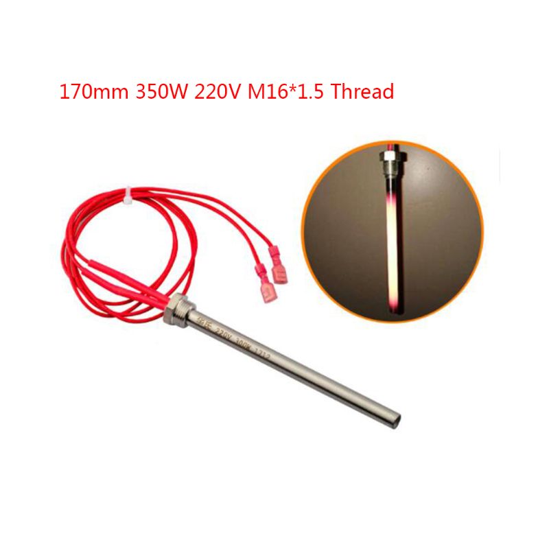 350w 220v tändstångs vedkamin 10*140/150/170mm m16*1.5