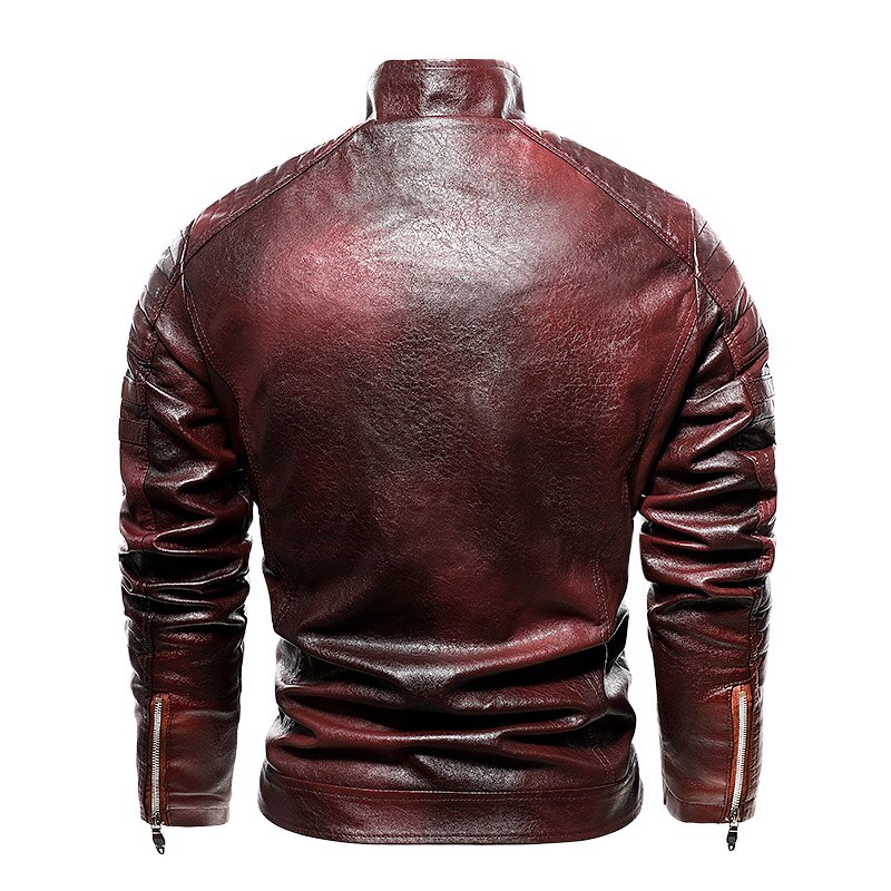 Novos jaquetas de couro dos homens do velo da motocicleta motociclista plutônio leahter jaqueta masculina gola casual blusão ropa de hombre casaco fino