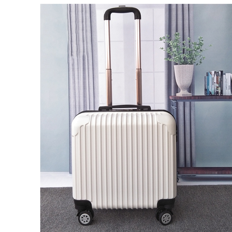 Maleta de mano de 18 pulgadas Maleta pequeña rígida de 20 pulgadas con ruedas giratorias Maleta de cabina rodante liviana: Beige / 18 pulgadas