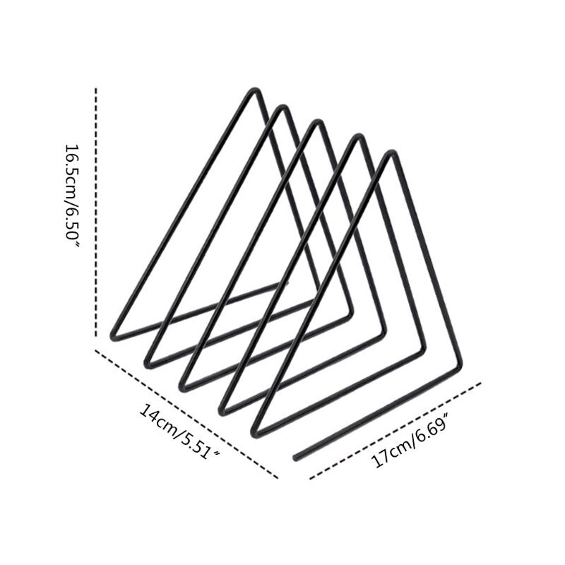 Nordic Triangle Shape Simple Book Support Stand Desktop Storage Rack Shelf Home Decor Magazine Holder T84D