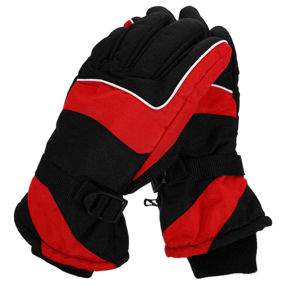 1 par de guantes de esquí de invierno cálidos para esquiar ciclismo: Red