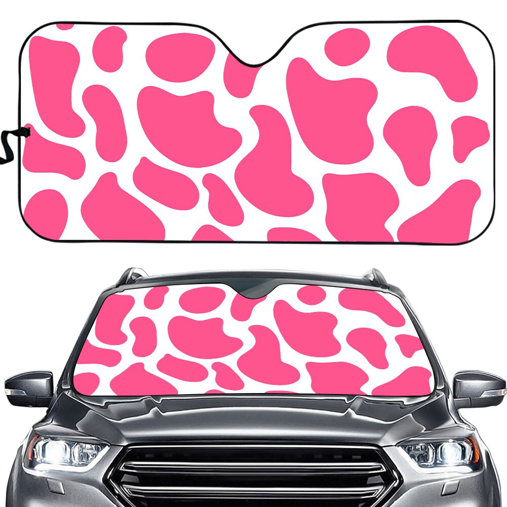 Cow Striped Pattern Printed Car Sun Shade Windshield Heat Reflector Sunshade for Car Windshield Cute Gloss Sunshade: YSFA0953HC-2