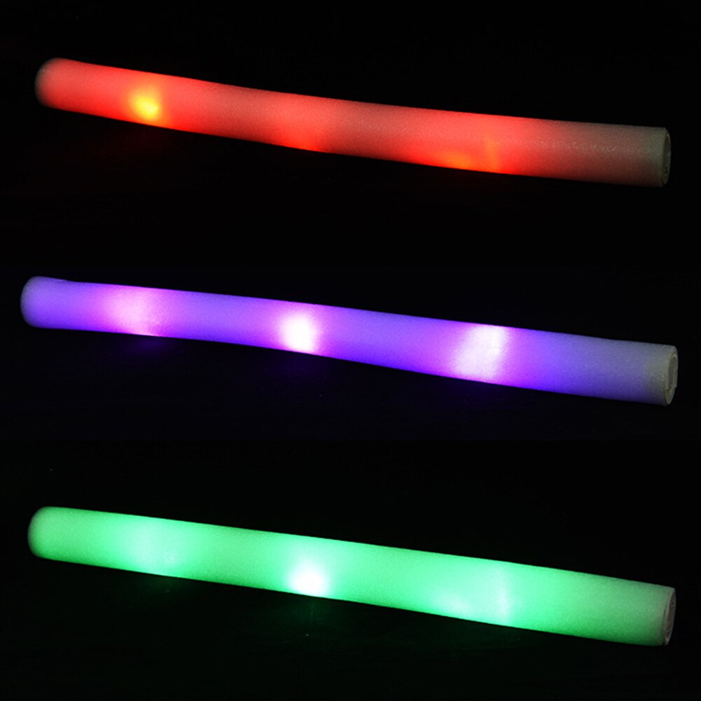 12pcs Random Color Led Accessories Battery Operated Foam Glow Sticks Prop Reusable Wedding Lightweight Party Supplies Birthday