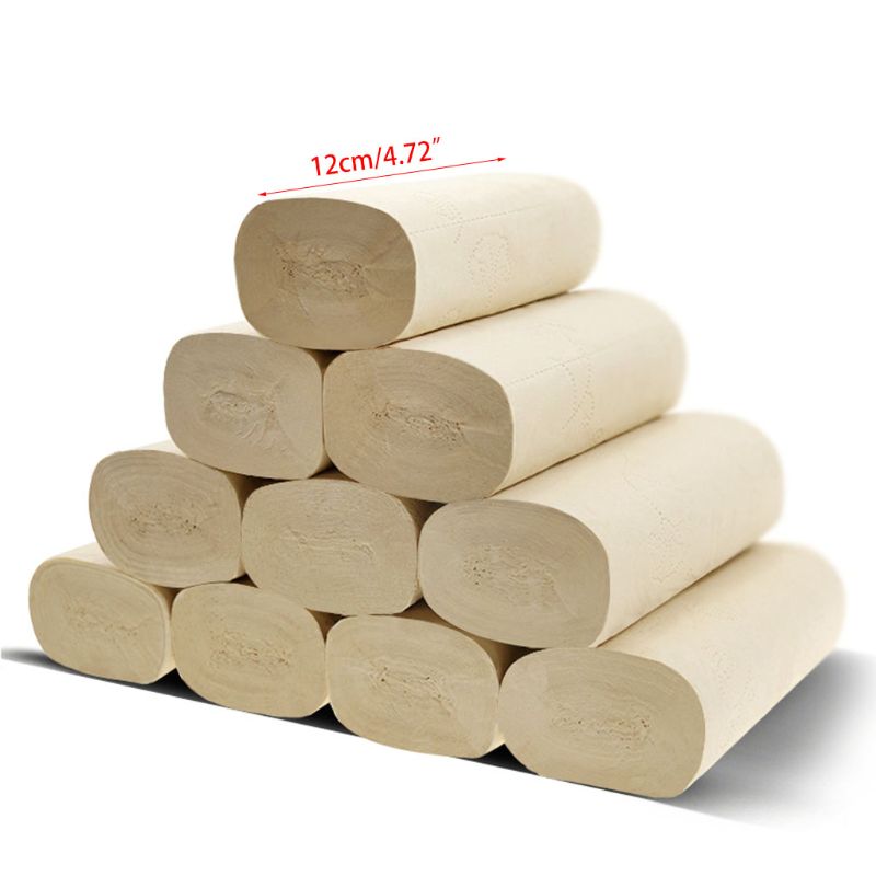 16 Rolls Natuurlijke Bamboe Pulp Papierrol Toiletpapier 4 Layer Verdikte Sterke
