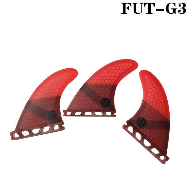 Planche de surf sup future  g3 ailerons en fibre de verre nid d'abeille aileron moyen aileron de planche de surf quilhas 4 couleurs disponibles: Rouge