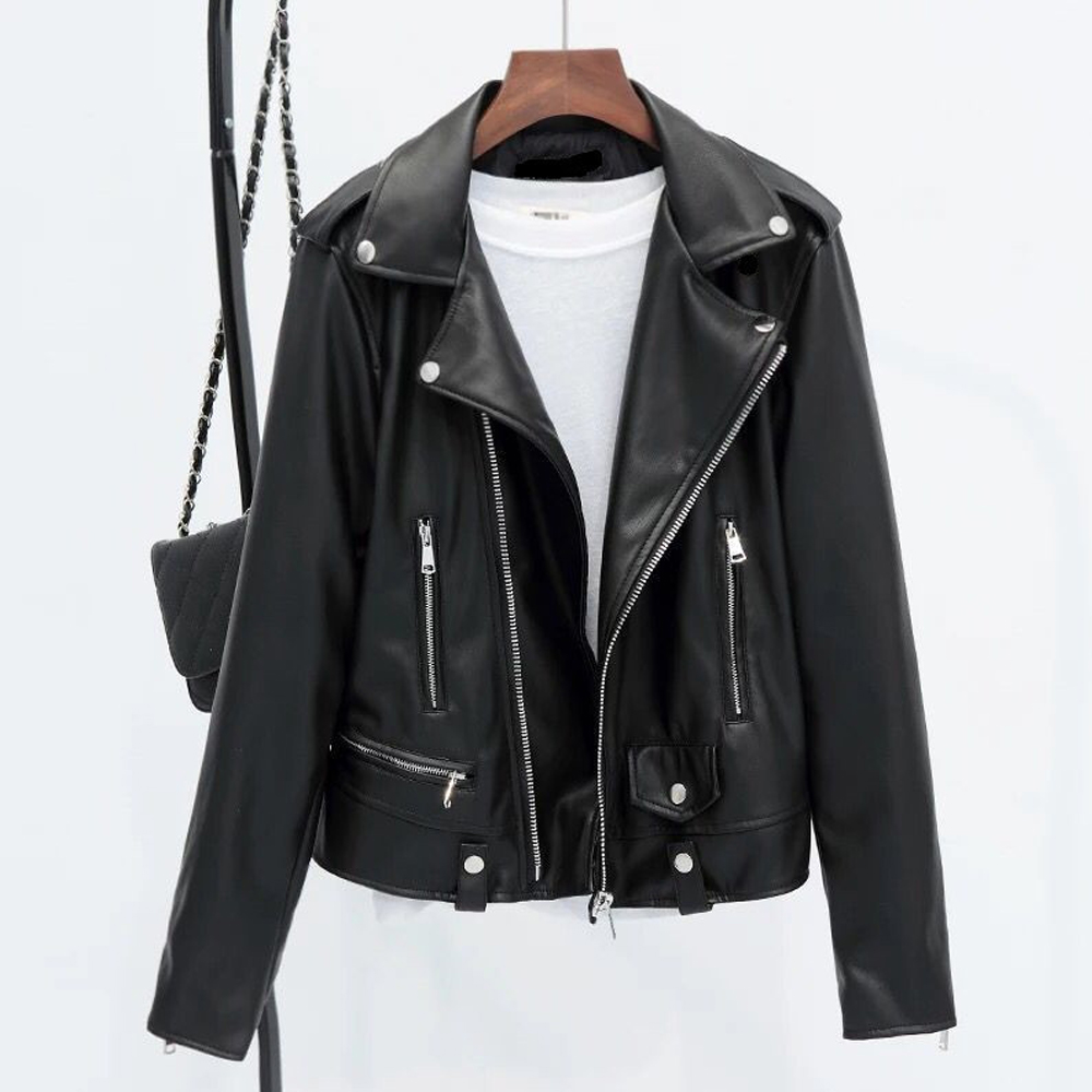 Faux Leather Moto Jacket - Black | 's® US