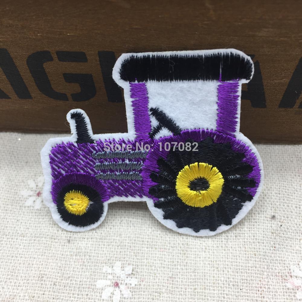 12pcs Mixed Truck Clothes Patch DIY Embroidered Tractor Patches Iron On Fabric Badges Sewing Stickers