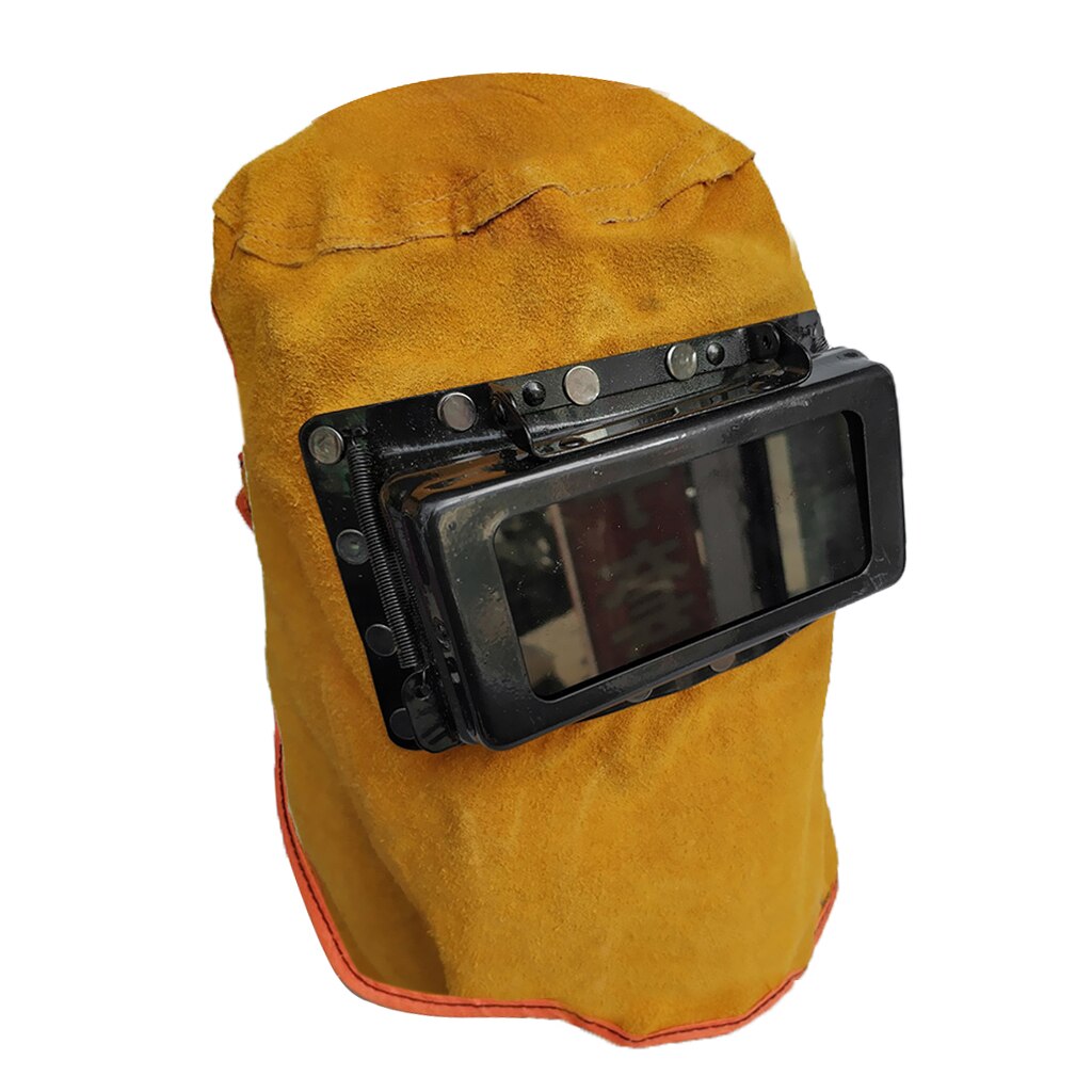 Clear Lens Leather Hood Welding Mask Eye Face Protection Equipment