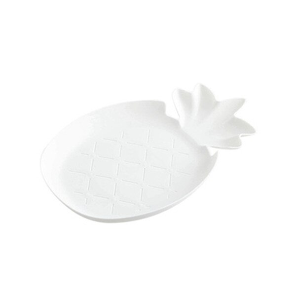 Pink White Plastic Plate Candy Nut Snacks Fruits Storage Tray Pineapple Dish Desktop Storage Container Home Decoration: style 2