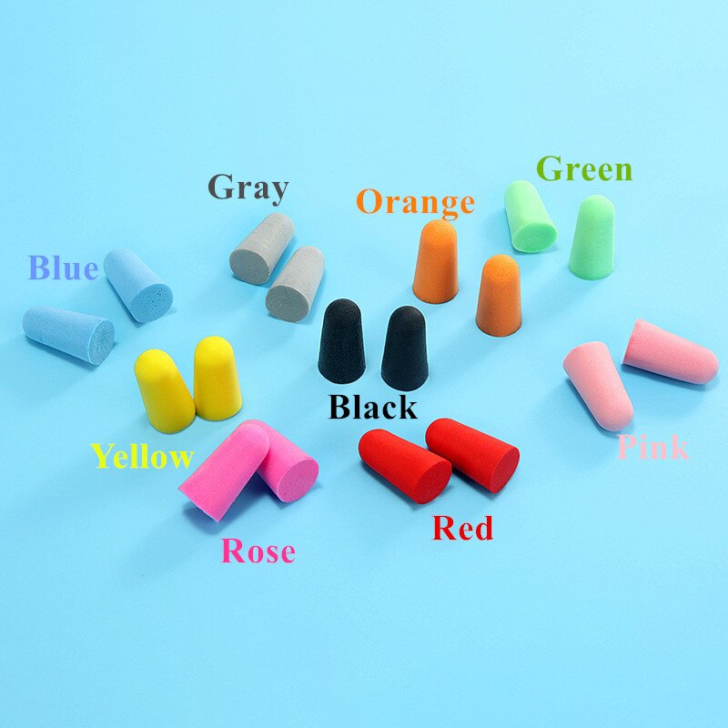 10 Pairs Comfort Soft Foam Ear Plugs Tapered Travel Sleep Noise Reduction Prevention Earplugs Sound Insulation Ear Protection: Green