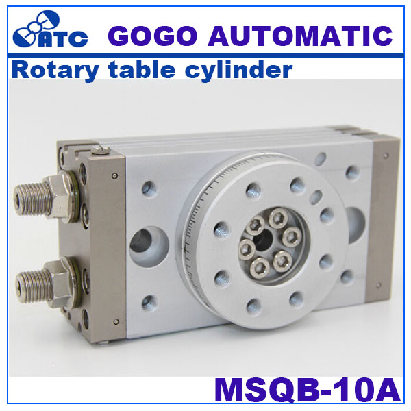dubbelwerkend air tafel actuator pneumatische roterende cilinder smc type MSQB-10A/MSQB-10R met interne schokdemper: MSQB-10A