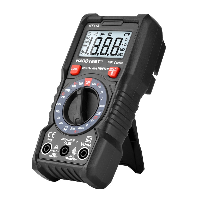 Ncv habertest multímetro digital ht113 série automotivo medidor de transistor elétrico tester capacitância tensão tester multímetro