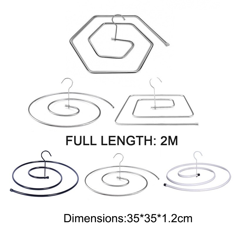 Roestvrij Ronde Spiraal Dekbed Lakens Hanger Deken Hanger Bespaart Ruimte Roterende Droogrek Outdoor Huis Balkon Outdoor Hanger