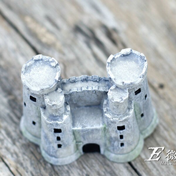 4pcs Castle sand sculpture fairy garden miniatures resin craft Moss micro landscape decoration stone miniature jardin figurines