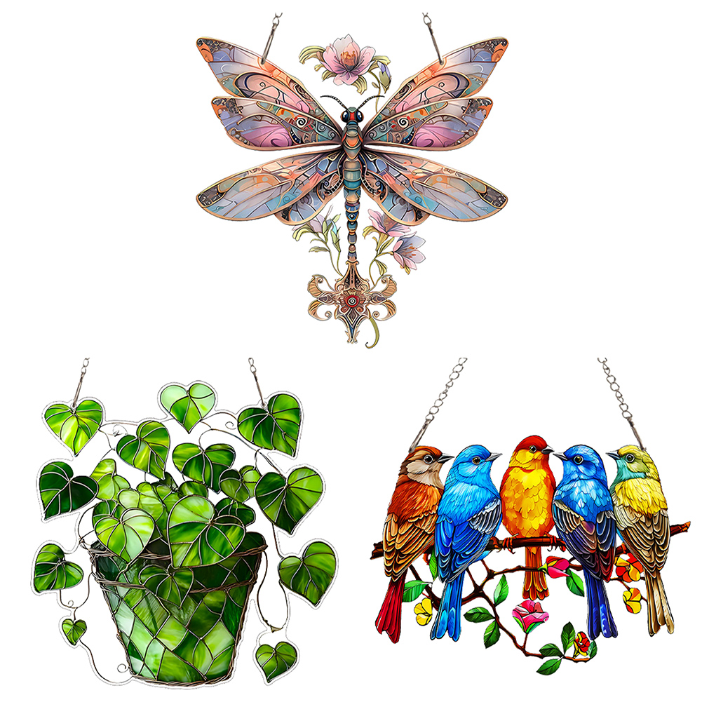 Vindusdekorasjon ornament akryl hengende anheng solfanger vindusanheng til innendørs utendørs