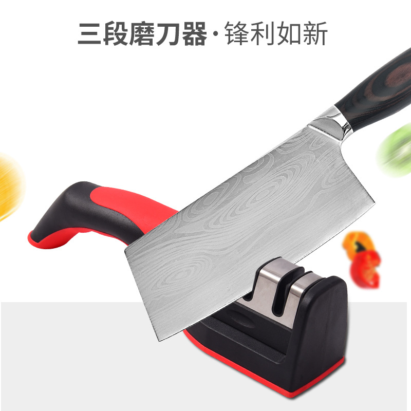 3 Stage Knife Sharpener Sharpening Stone Detachable Sharpeners Kitchen Sharpening System Tungsten Steel Grinder Knife Tool