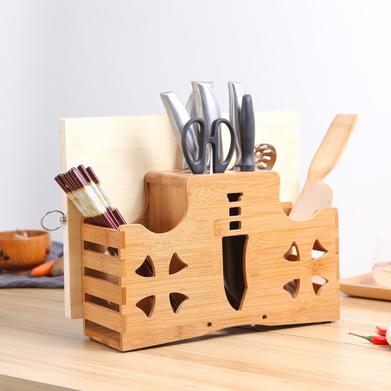 Nanzhu porte-couteaux de cuisine, fournitures de rangement porte-couteaux porte-outils porte-baguettes multifonctionnel porte-couteaux de cuisine