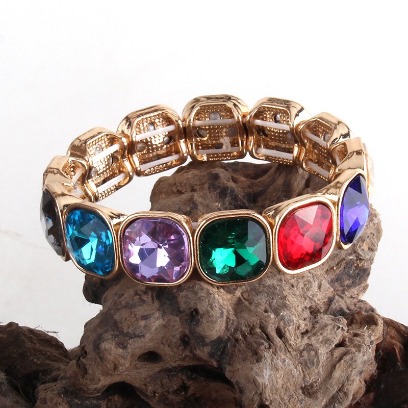 RH Nuovo Progettista Delle Donne di Modo Armbander Estate Multicolore di Cristallo Braccialetti Per Le Donne del Regalo Dei Monili: MULTI