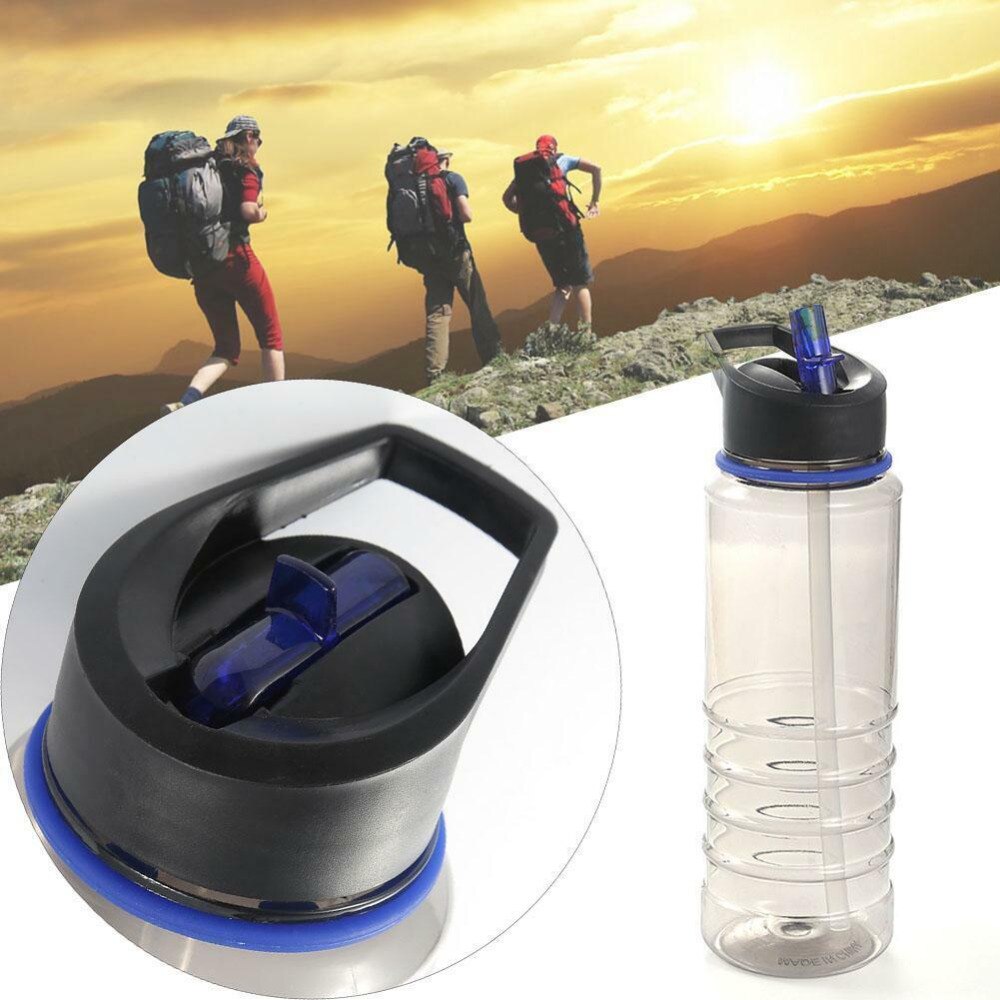 Flip Straw Water Bottle Sports Drinks Bottle Hiking Cycling Camping Tools 800ML Bottle Travel Camping Household Items 20