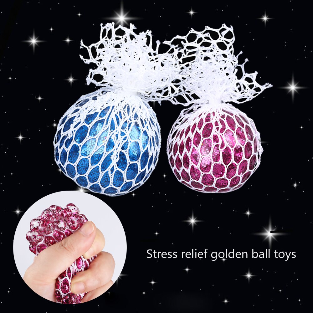 Squishies Mesh Druif Bal Anti Stress Reliever Squeeze Druk Relief Speelgoed Grappige Voor Kids Gadgets