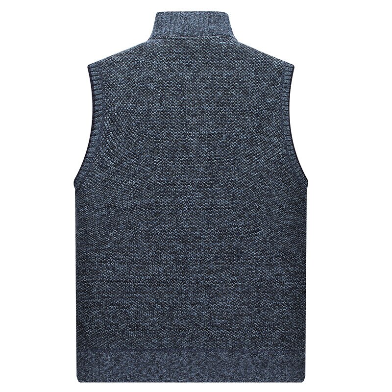 Winter Heren Trui Vesten Dikke Fleece Gebreide Vest Vest Mannelijke Toevallige Trui Vest Voor Mannen Mouwloze Heren Kleding