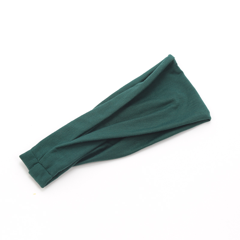 Nuevas bandas elásticas para el cabello de Color sólido para mujer, diadema de Yoga, turbante de , aro para el cabello para maquillaje, diadema anudada vintage, accesorios para el cabello: Verde negro