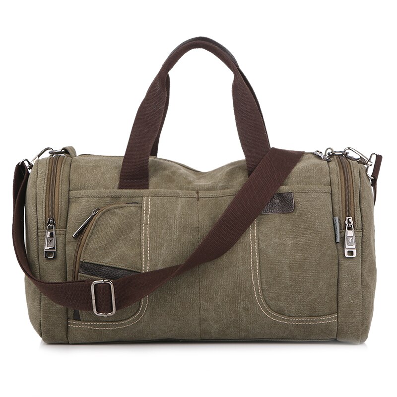 Man Grote Capaciteit Canvas Messenger Bags Duffle Tote Reizen Schoudertas Van Tote Crossbody Tassen Reizen Vrije Tijd Handtas: green