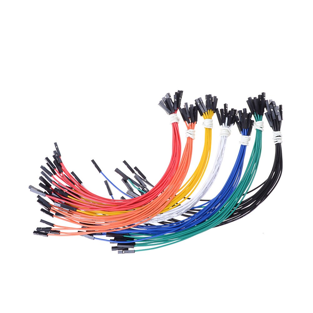 10 stks/partij Dupont Kabel 20 cm Soft Silicon wire 24AWG 1Pin Vrouwelijke aan Vrouwelijke Jumper Draad