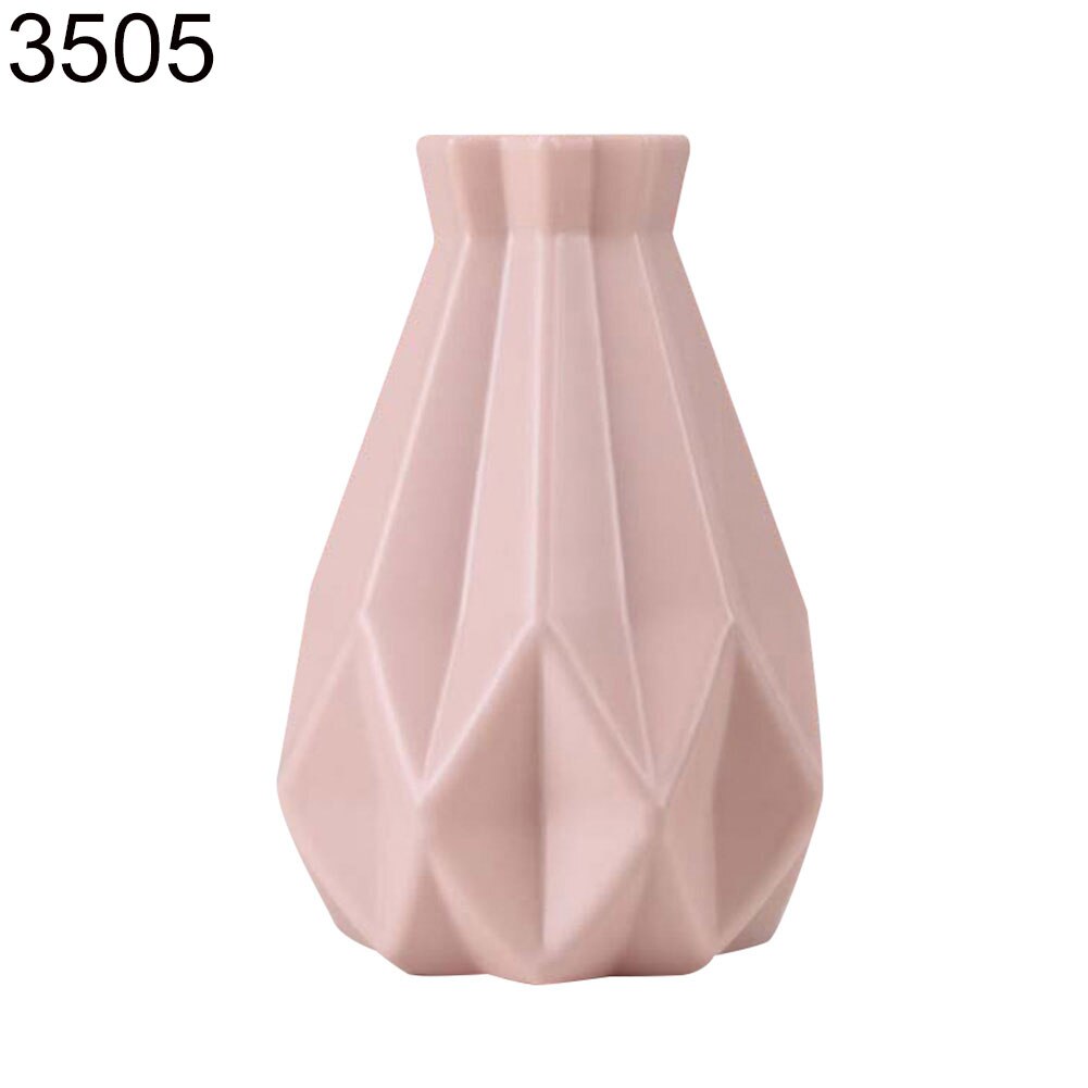 Kunststoff Vase zerschmettern-nachweisen Blumentopf Vase Moderne Studie Flur Hochzeit Dekor Blumentopf Einfache Einzigartige Vase für dekorieren: Rosa 3505