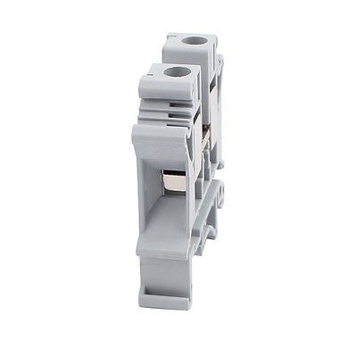 10Pcs UK-10N DIN Rail Mount Guide Terminal Block 800V 76A 10mm2 Cable Gray