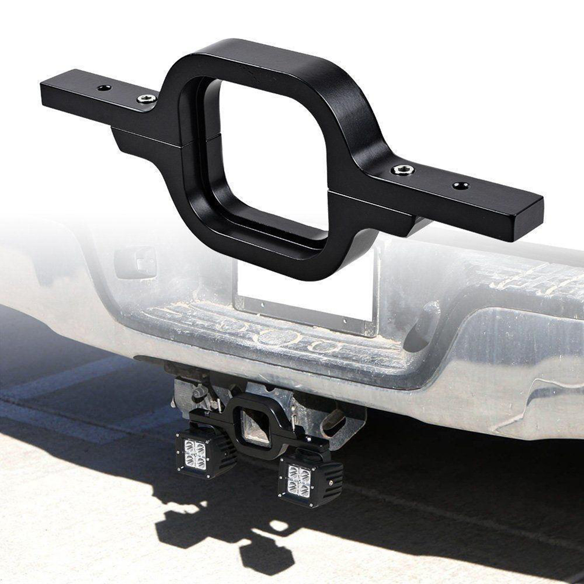 Tow Hitch Mount Brackets for Truck Trailer Dual LED Backup Reverse Lights Rear Search Lighting