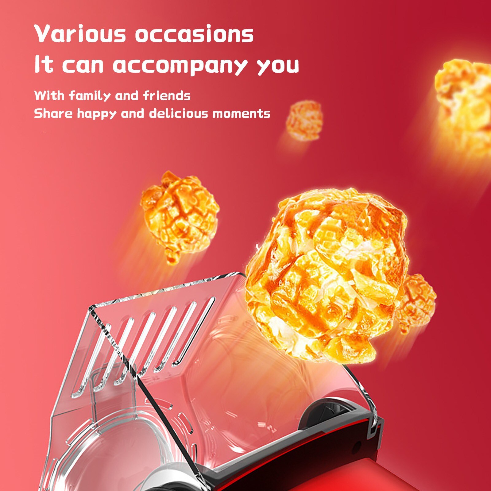 Electric Corn Popcorn Maker Household Automatic Mini Air Popcorn Making Machine Diy Corn Popper Children #g35