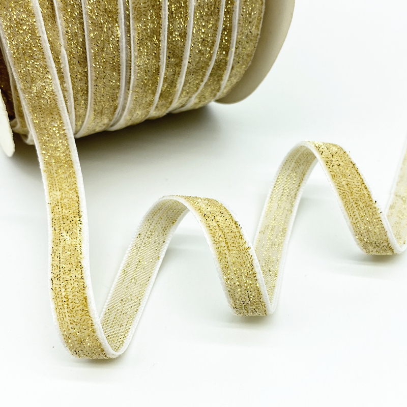 16 Kleuren 10Mm Goud En Zilver Draad Fluwelen Lint Bruiloft Feest Decoratie Handgemaakte Geschenkverpakking Haar Strik Diy: Multi-Colored / L