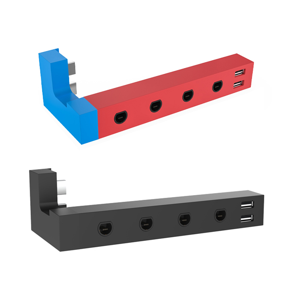 For Nintendo GameCube Wired Controller Adapter 4 Ports Controller Adapter with 2 USB Ports