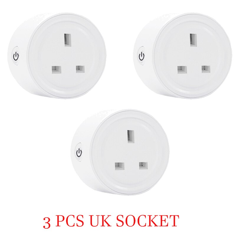 EWelink ZigBee UK Socket Plug WiFi Smart Socket Power Plug Outlet Remote Control Works With Amazmart Home Compatible With Google: 3 Pieces Smart Plug