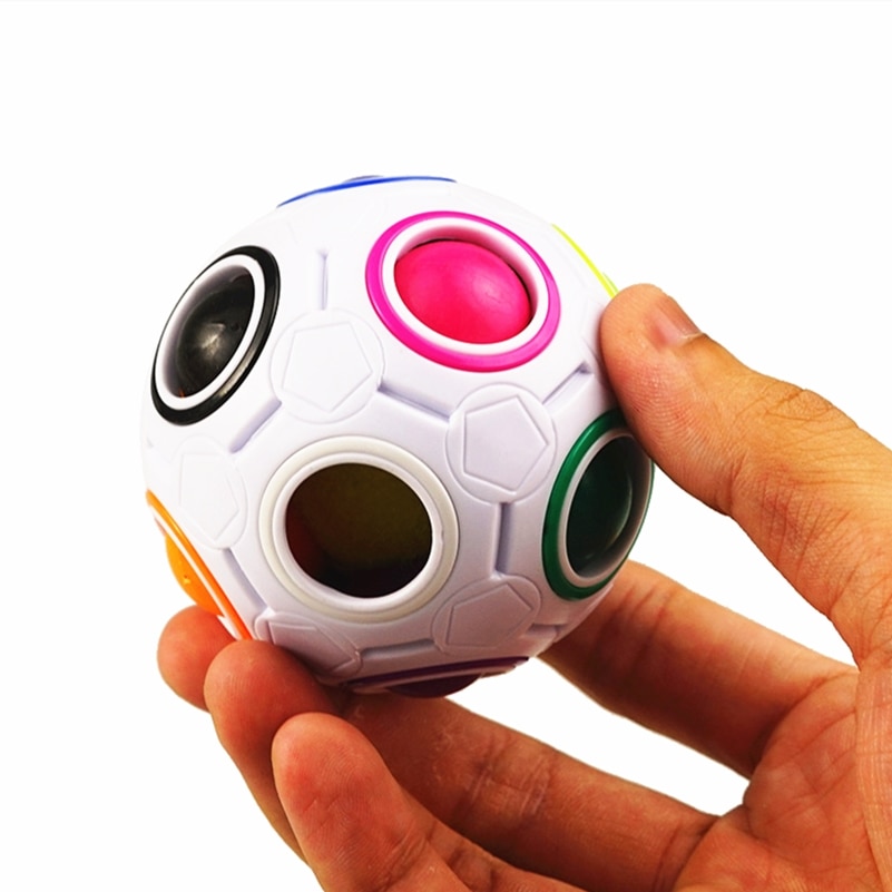 Yongjun Magic Cube Speed Rainbow Puzzles Ball Football cubo magico Educational Learning Toys for Children Kids Toys boy