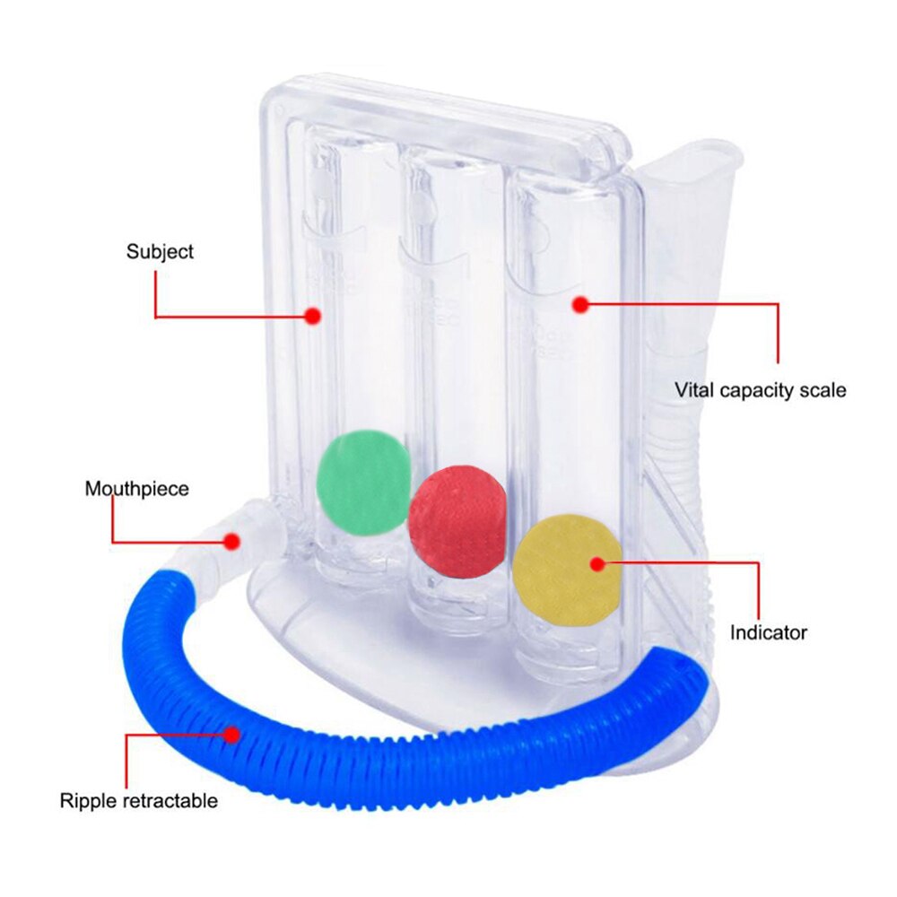 3 Ball Breathing Exerciser Lung Function Improvement Deep Breath Trainer Respiratory Breath Measurement System