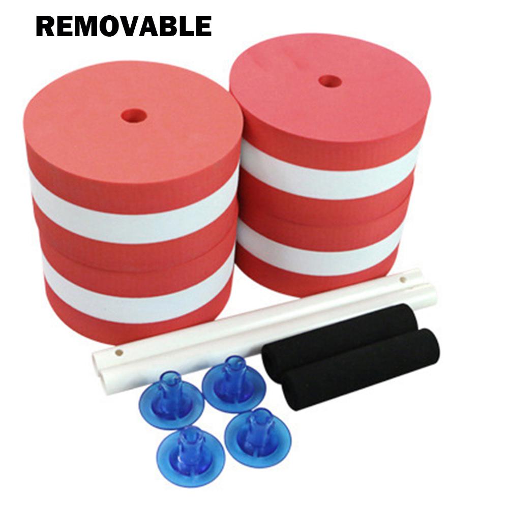 Diy água destacável aquáticas haltere eva barbell aquas fitness natação exercício acessório equipamentos de fitness