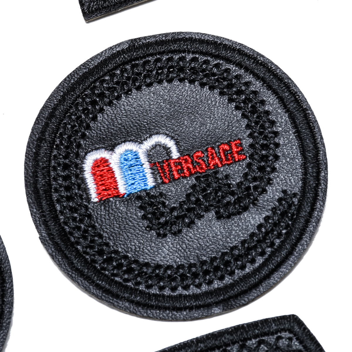 Parche de PU de cuero negro, pegatina de tela para reparación, insignias bordadas, parches para pantalones de cuero vaquero, apliques para ropa, parches para planchar