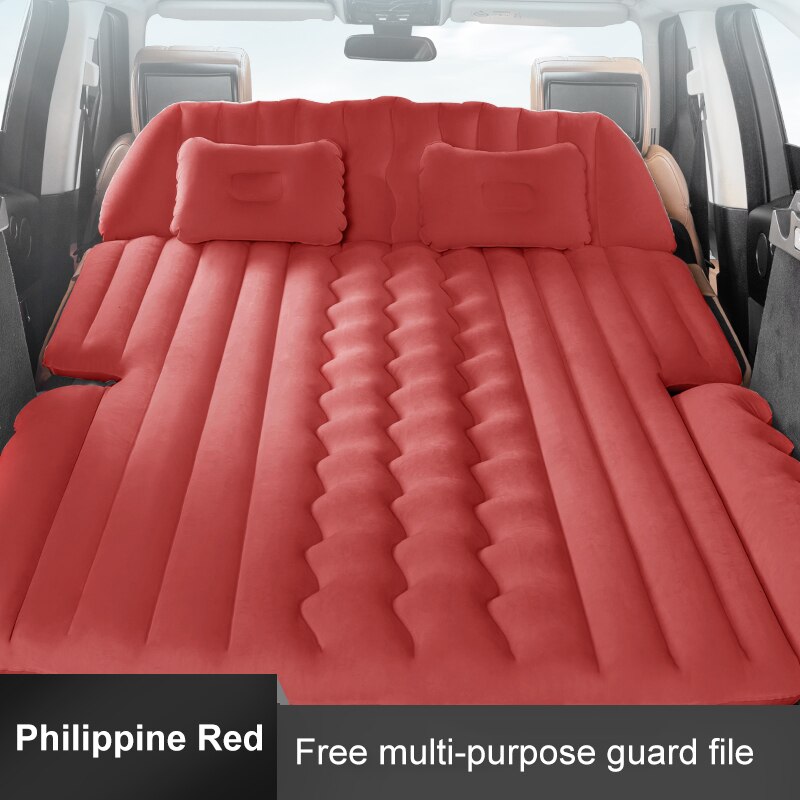 Lit/coffre gonflable de voiture, matelas pliant de voyage SUV/artefact de couchage de voiture arrière d&#39;airbag général/indépendant: Red