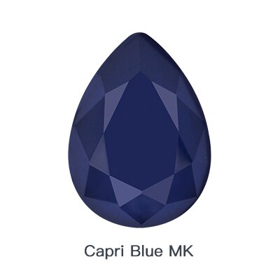 Delikat lys mokka serie rive  k9 glass rhinestones glass strass krystall pointback rhinestones lim på plagget håndverk: Capri blå mk / 10 x 14mm 10 stk