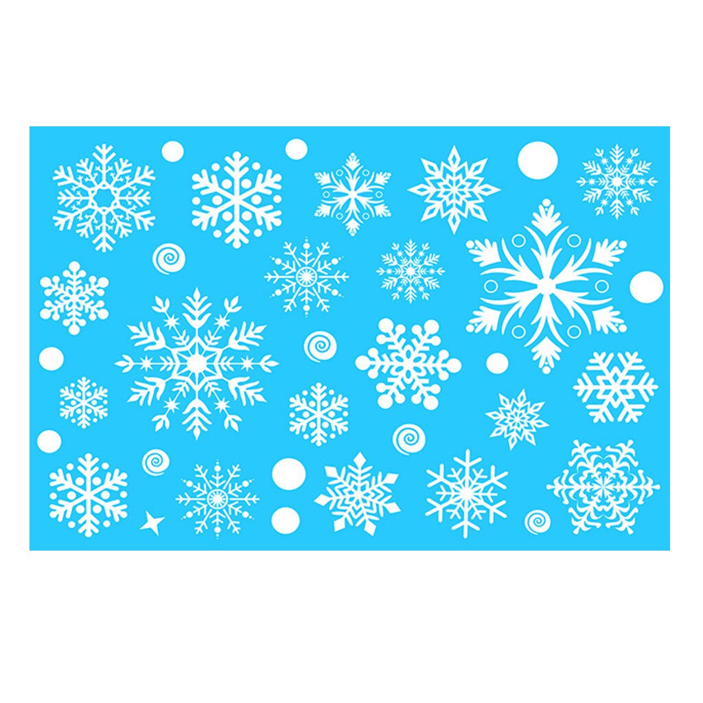 25# Christmas Wall Stickers Double-sided Static Window Glass Stickers Christmas Pvc Self-adhesive Wall Stickers Xmas Decoration: M