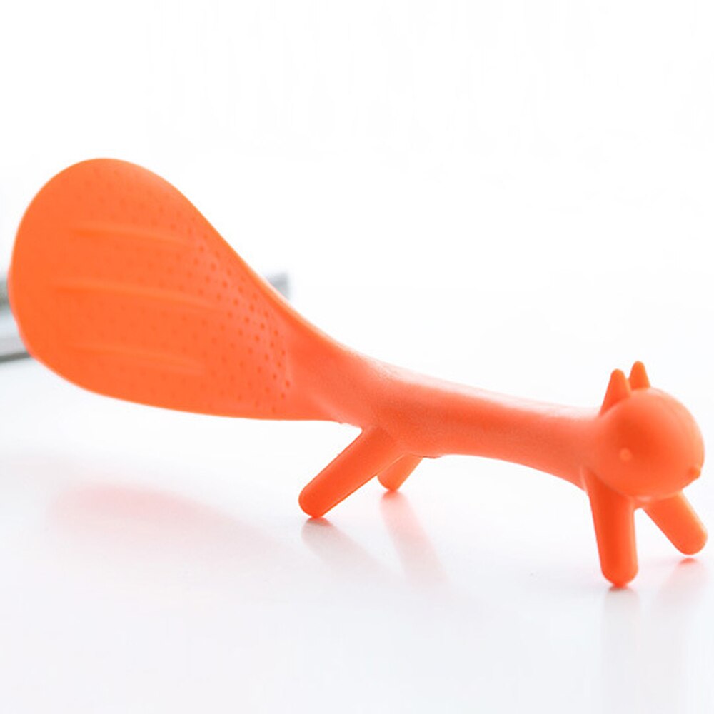 Portable debout écureuil cuillère tour tableaux collants nourriture cuillère riz Scoop vaisselle fête fournitures accessoires de cuisine