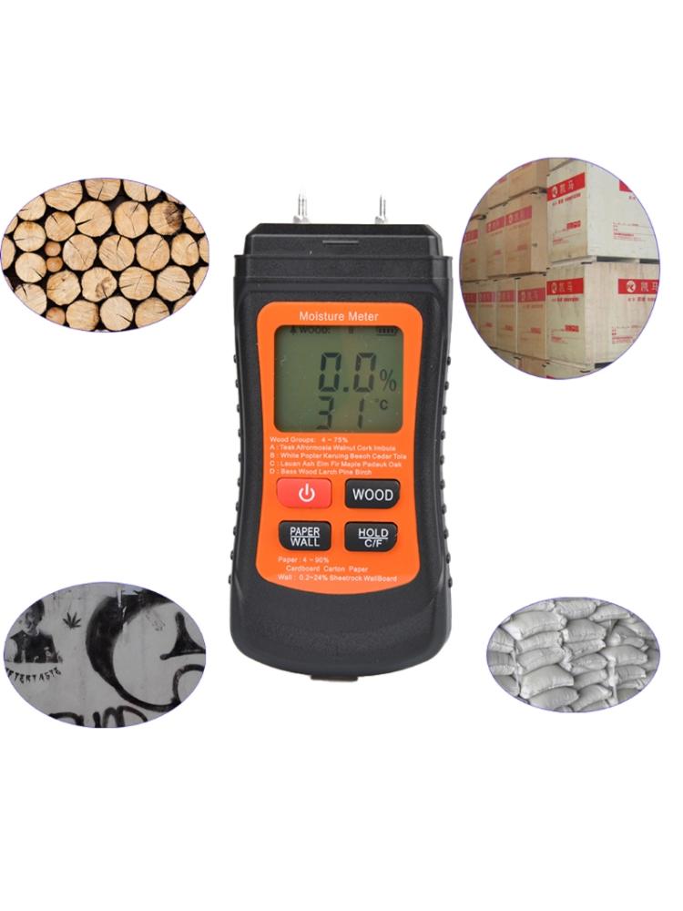 Digital Wood Moisture Meter Paper Humidity Tester Wall Hygrometer Timber Damp De