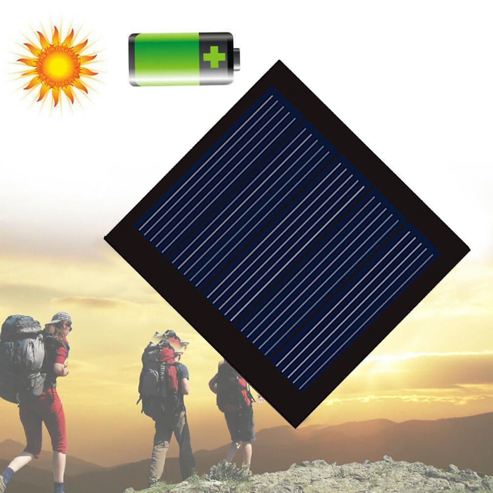 Mini Panel Solar redondo negro de 2,5 v y 110ma, 51,5x48mm, para exteriores, policristalino, bricolaje, herramienta de Camping, tablero de carga portátil, A3R9