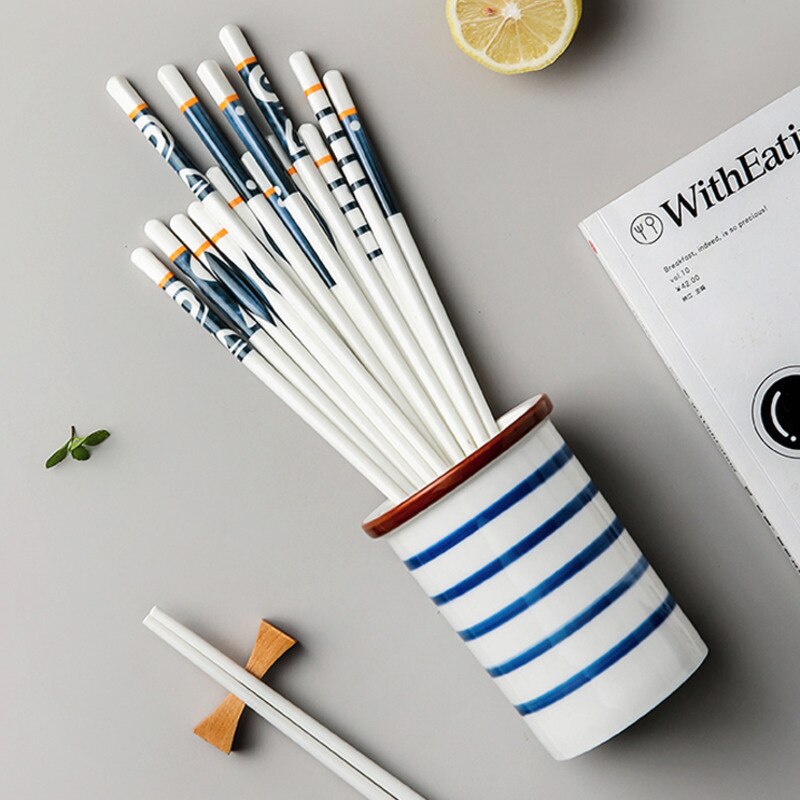 Pałeczki ceramiczne wielokrotnego użytku japońskie Sushi zestaw pałeczek gospodarstwa domowego porcelanowe zastawy stołbyć winnym porcelany kostnej pałeczki kuchenne prezenty