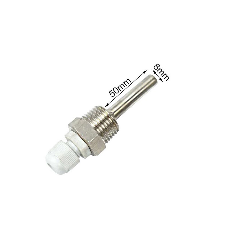 50-200mm rustfri stålbrønd 1/2 "npt gevind til temperaturfølere: 8 x 50mm