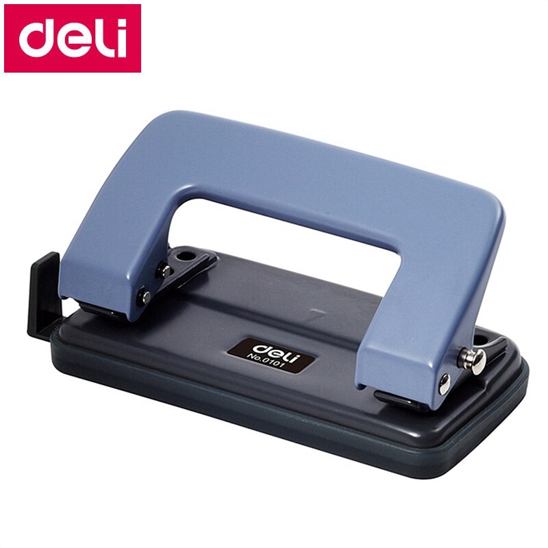 Deli 0101 kantoor bureau 6mm gaten perforator binding perforator twee gaten afstand 80mm perforator papier 10 pagina's 80g