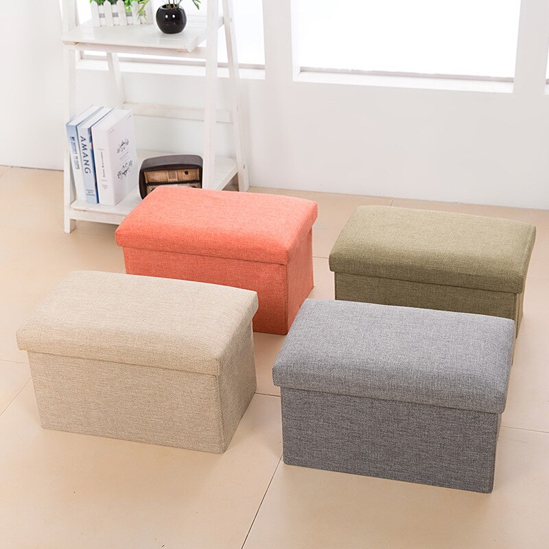 multi-fonction pliable carré rétro pliant stockage tabouret boîtes de rangement organisateur enfants livre articles divers décoration de la maison