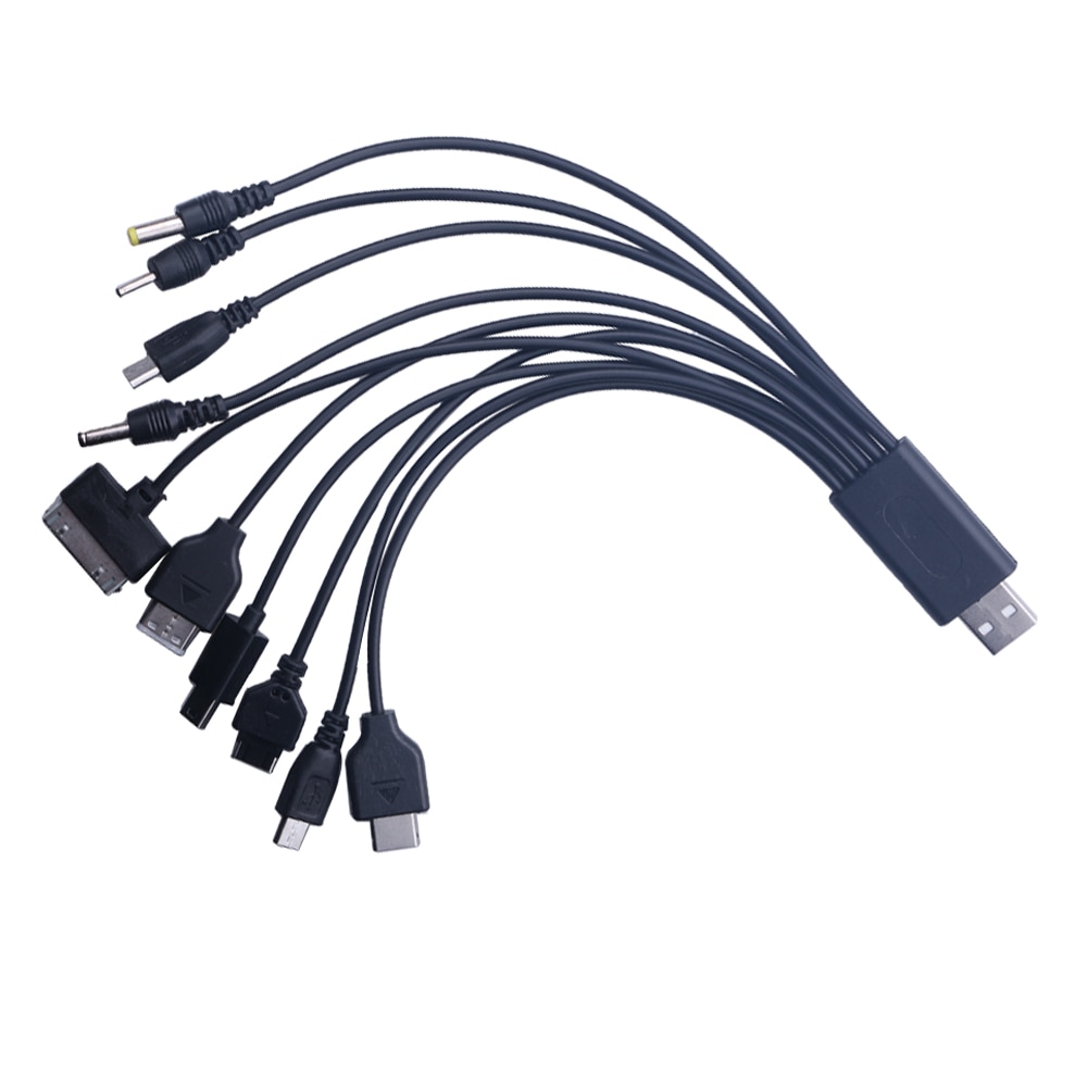 Universele 10 In 1 Multifunctionele Charger Cable Micro Mini Usb Kabels Multi Jack Charger Kabel Voorjaar Lijn Bundels